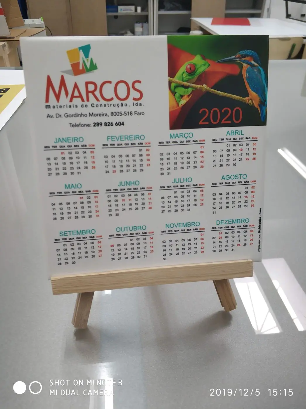 Calendários personalizados: exemplo de trabalho realizado pela Multicópias